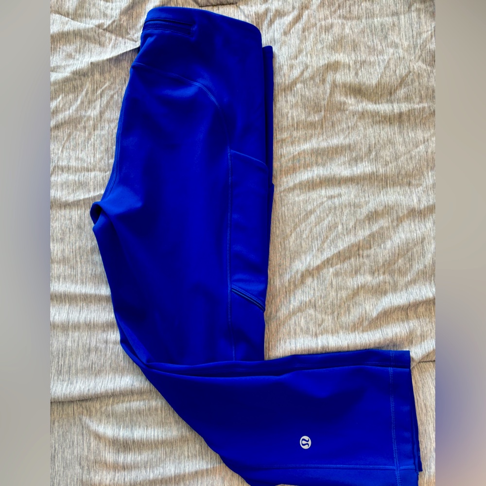 Lululemon Fast and Free High-Rise Crop 19" size 6 in Psychic Blue 💙💙